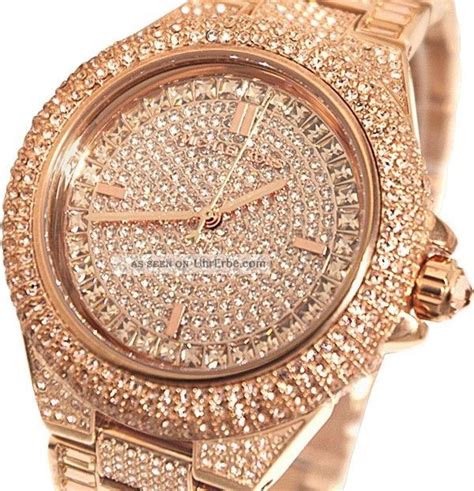 michael kors uhr damen glitzer gold|michael kors rose gold watch.